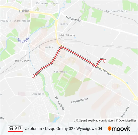 917 Bus Line Map