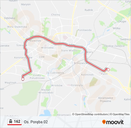 162 cable car Line Map