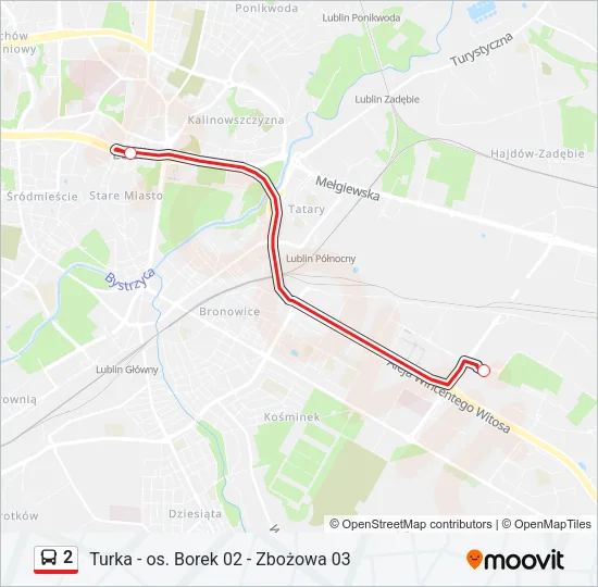 2 Bus Line Map