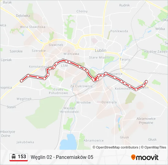 Канатная дорога 153: карта маршрута