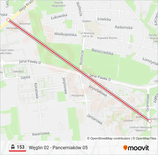 Канатная дорога 153: карта маршрута
