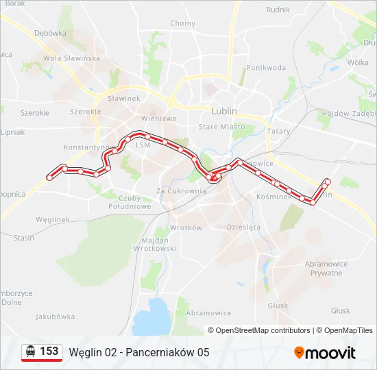 153 Cable Car Line Map