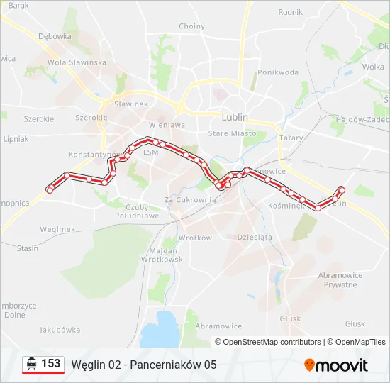 153 Cable Car Line Map