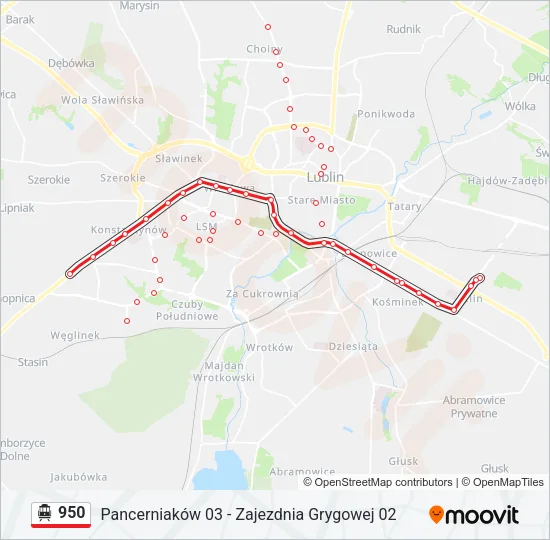 Канатная дорога 950: карта маршрута