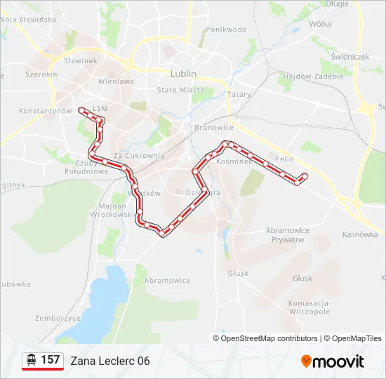 157 Cable Car Line Map