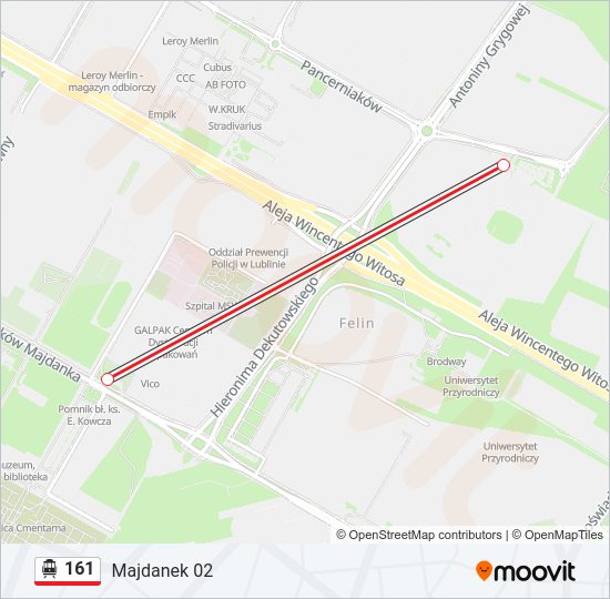 161 cable car Line Map