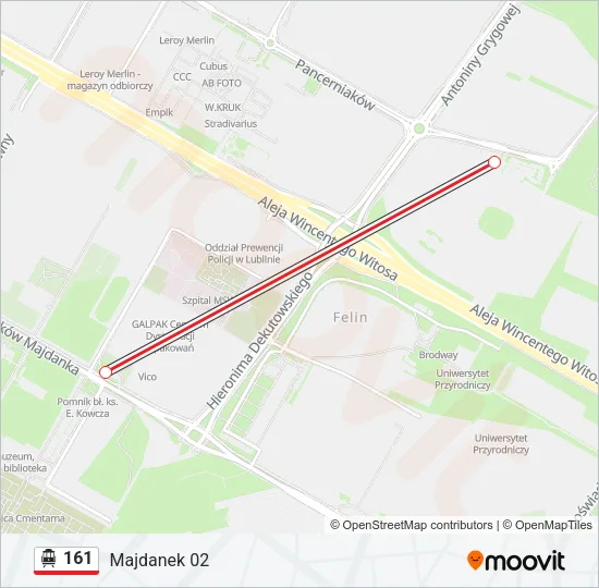 161 Cable Car Line Map