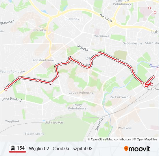 154 cable car Line Map