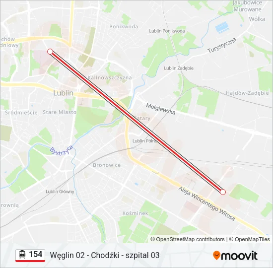 154 Cable Car Line Map