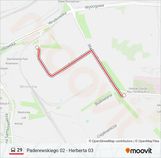 29 Bus Line Map