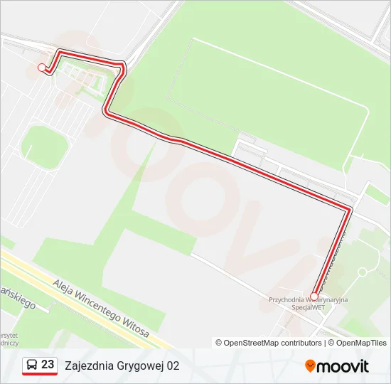 Автобус 23: карта маршрута