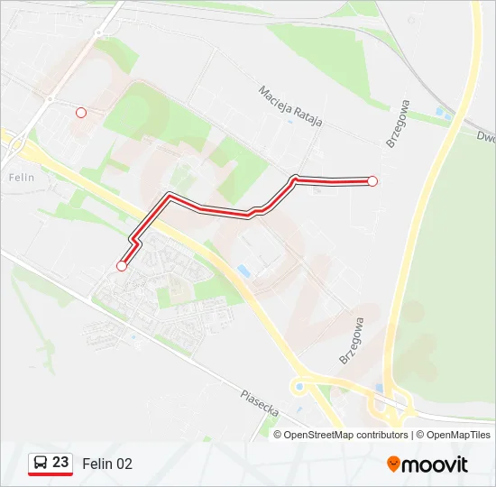 23 Bus Line Map
