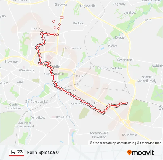 23 Bus Line Map