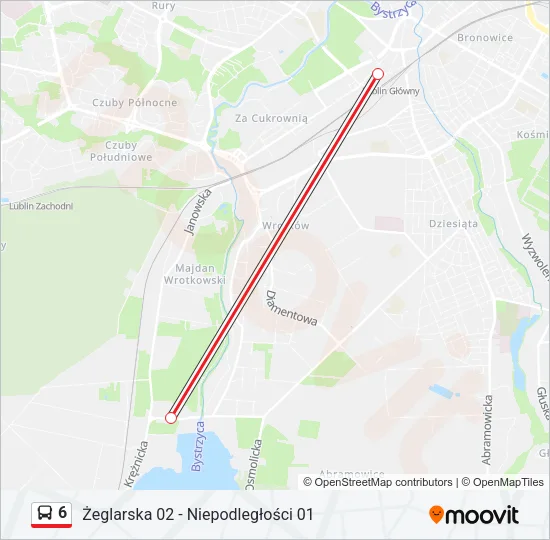 6 Bus Line Map