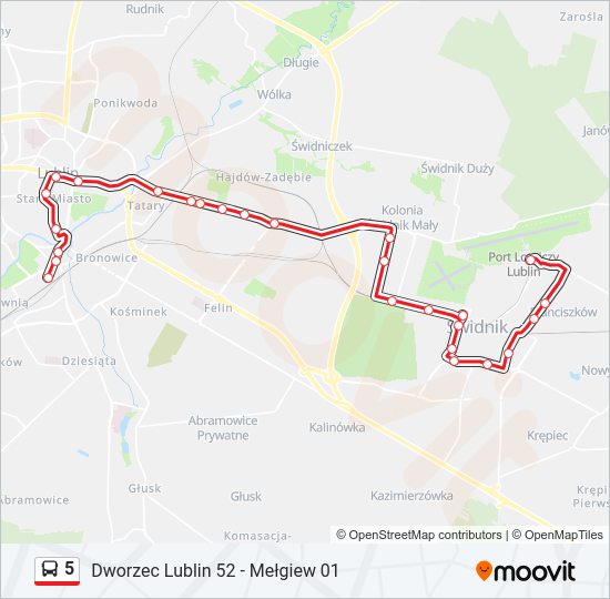 5 bus Line Map