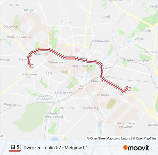 5 bus Line Map