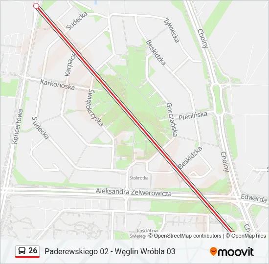 26 Bus Line Map