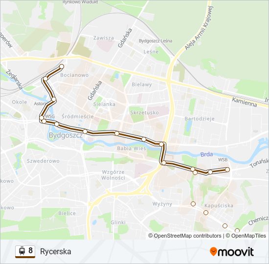 8 light rail Line Map