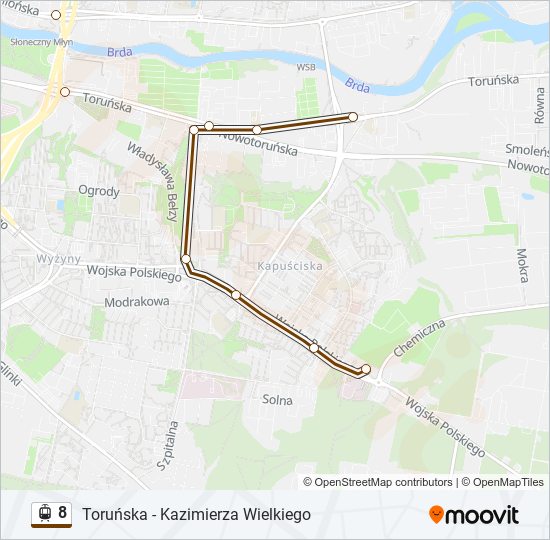 8 light rail Line Map