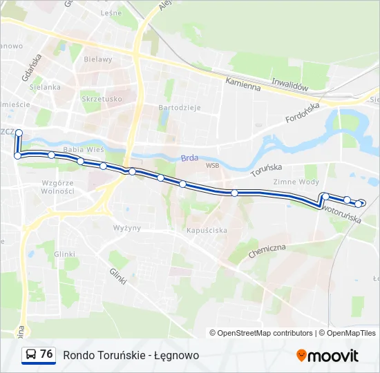 Автобус 76: карта маршрута
