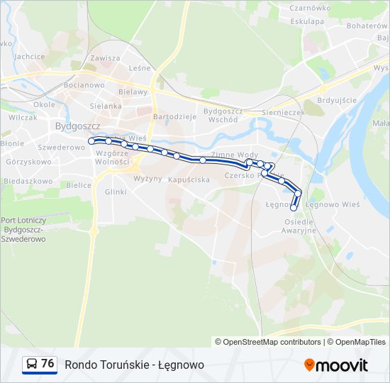 76 bus Line Map