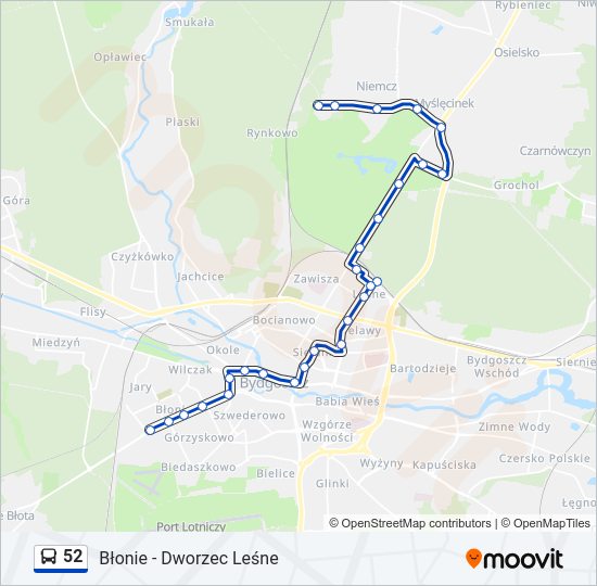 52 bus Line Map