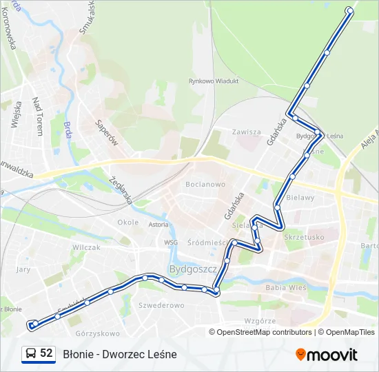 52 Bus Line Map