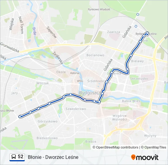 52 Bus Line Map