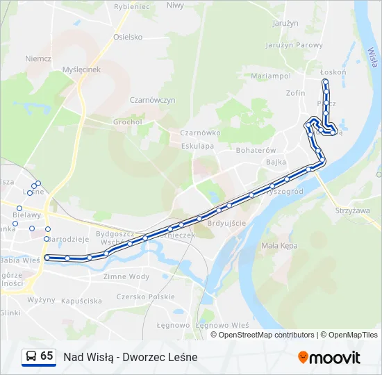 65 Bus Line Map