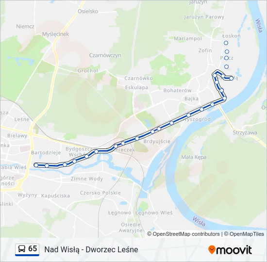 65 Bus Line Map