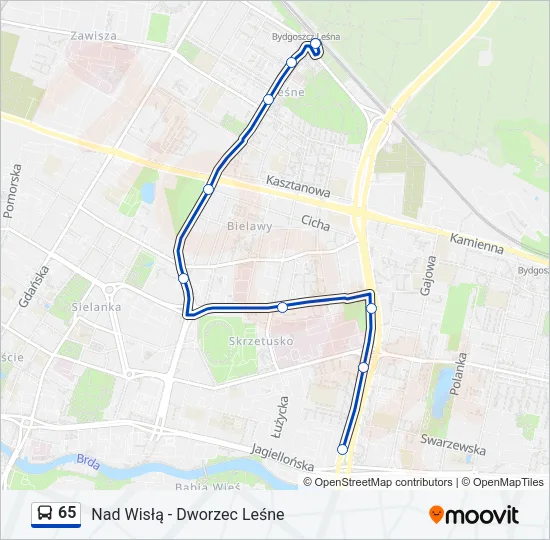 65 Bus Line Map