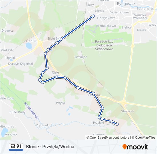 91 bus Line Map