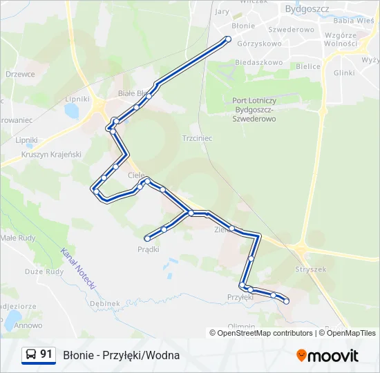 91 Bus Line Map