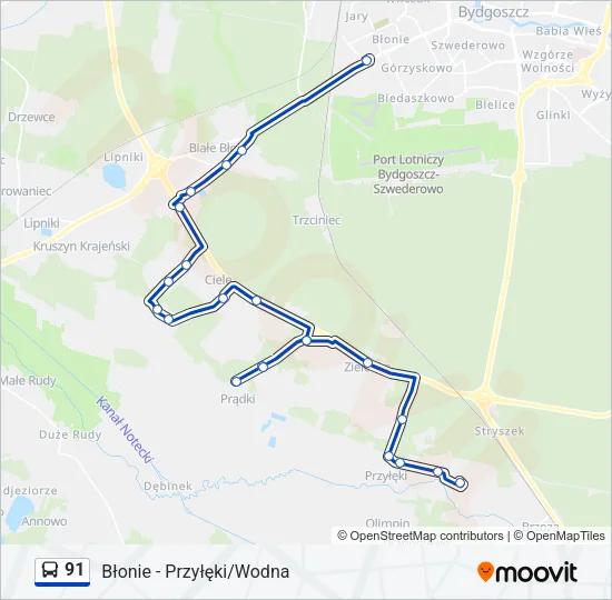 91 Bus Line Map