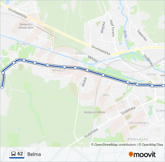 62 Bus Line Map