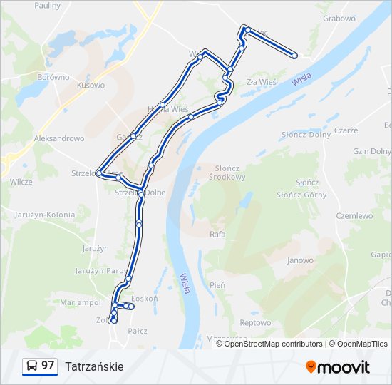 97 bus Line Map