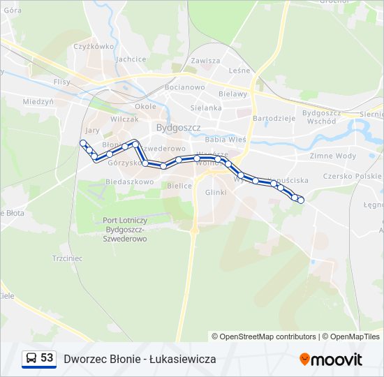 53 bus Line Map