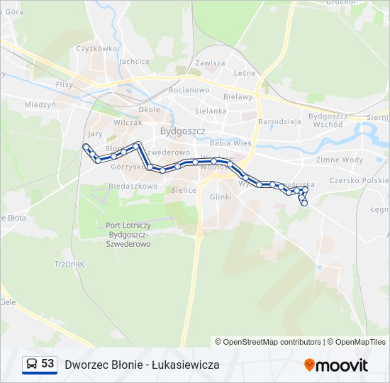 53 bus Line Map