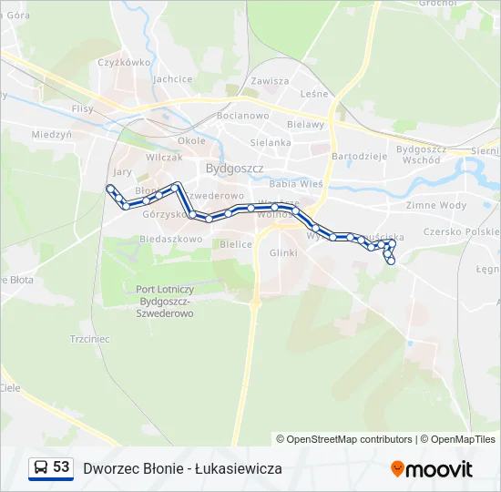 53 Bus Line Map