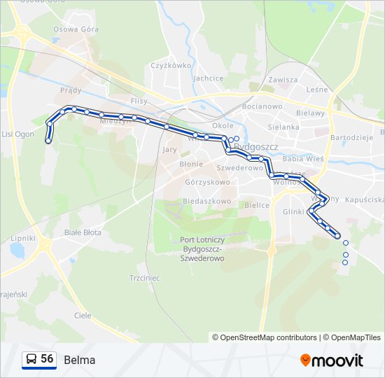 56 bus Line Map