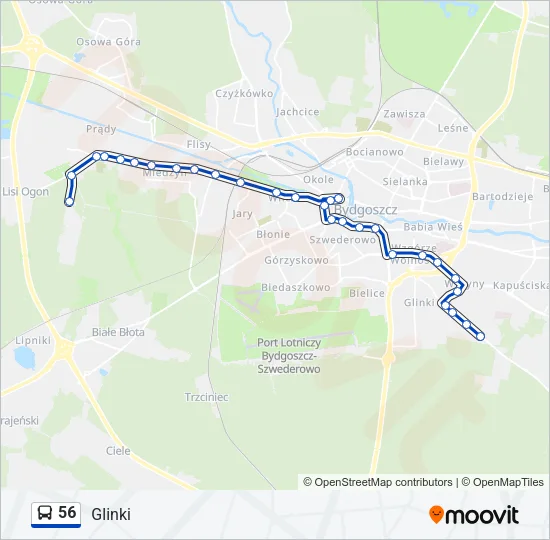 56 Bus Line Map
