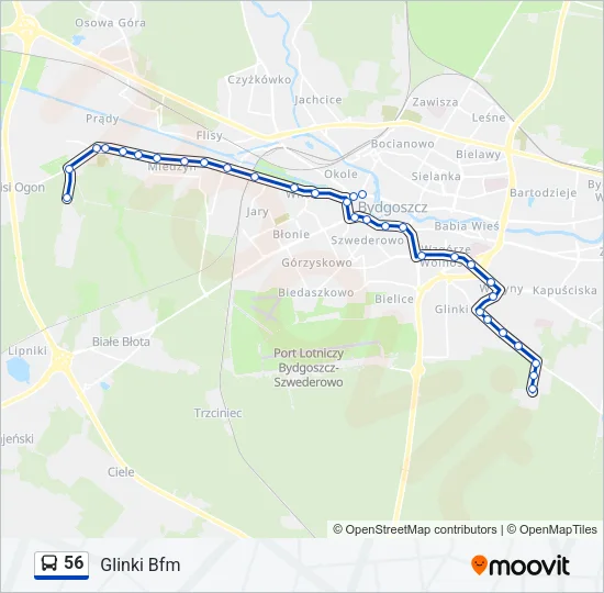 56 Bus Line Map