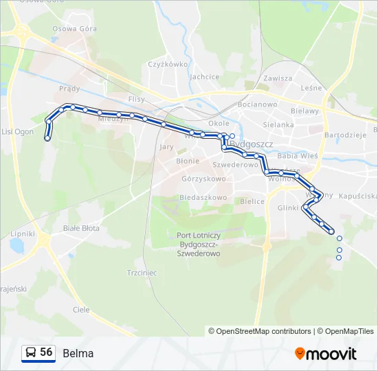 56 Bus Line Map