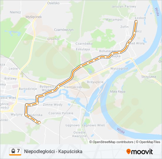 7 light rail Line Map