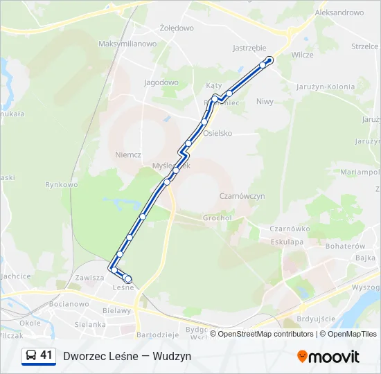 41 Bus Line Map