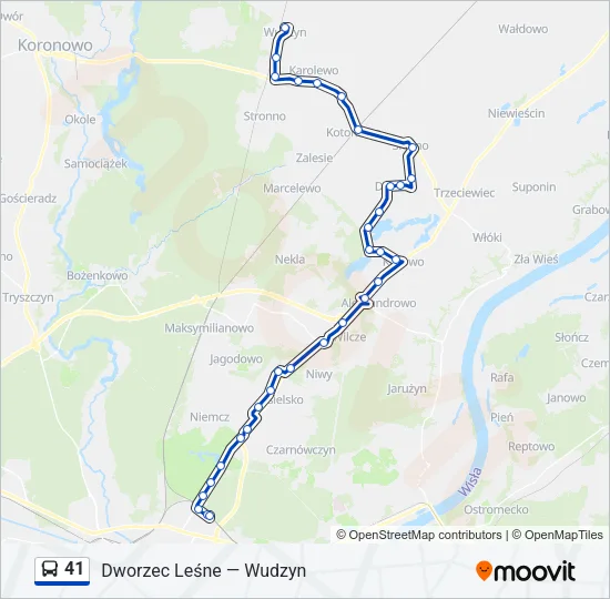 41 Bus Line Map