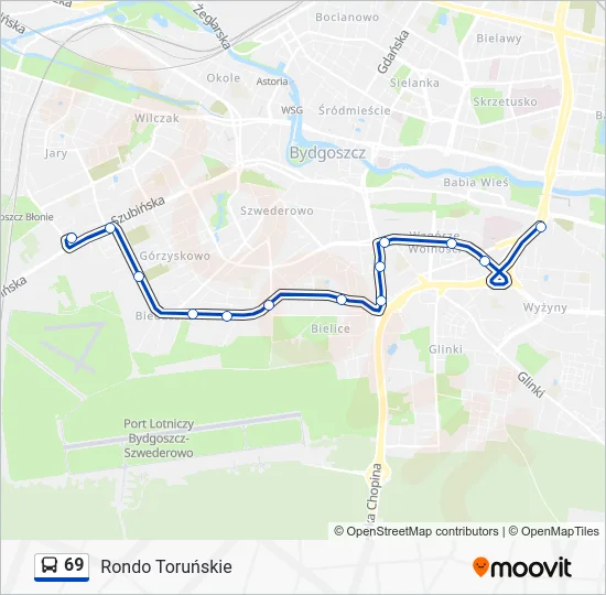 Автобус 69: карта маршрута
