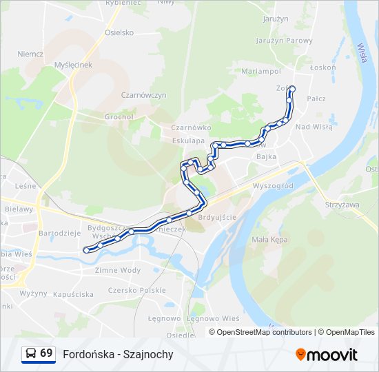 69 bus Line Map