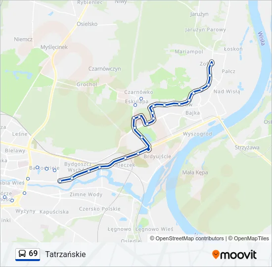 69 Bus Line Map