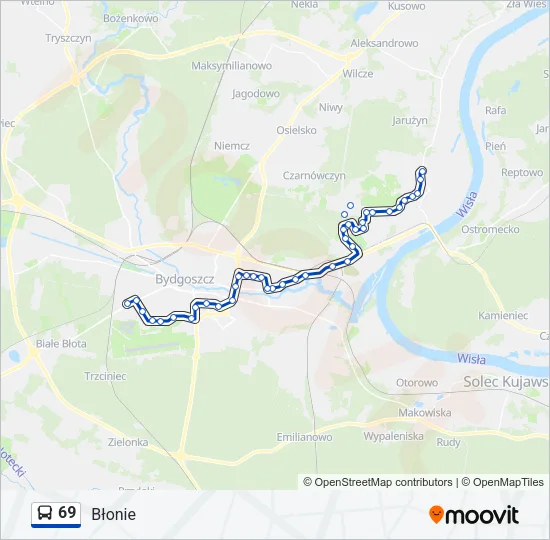 69 Bus Line Map